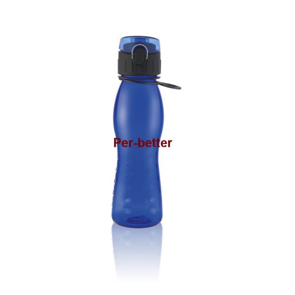 plastic water bottle with lockable cap