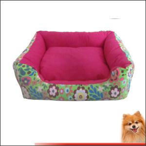 China Best dog beds for large dogs Canvas fabric dog beds with flower printed China manufacturer on sale