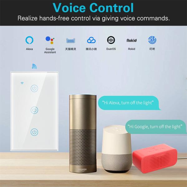 2.4GHz WiFi RF Smart Switch 130V Touch Wifi Light Switch 50Hz