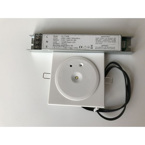 Fire Retardant Recessed Ceiling LED Emergency Light 3 Hours Operation Non Maintained
