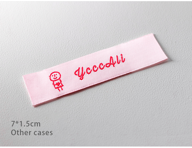 Garment custom label Factory Direct fashion garment label Embroidered Cotton personalised clothing label