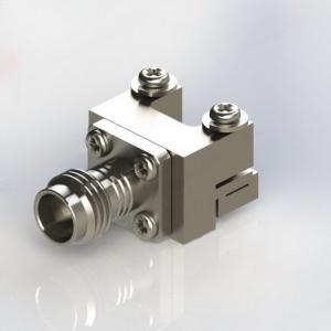 China Bulkhead RF Coaxial Connector 1.85 Mm Solderless Edge Mount PCB RF Straight Connector on sale
