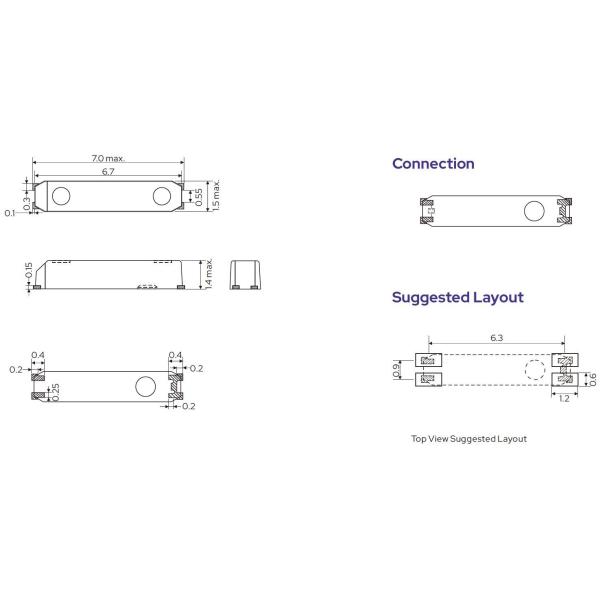 32768KHz-SMD7015-Crystal-Resonator-Dimension