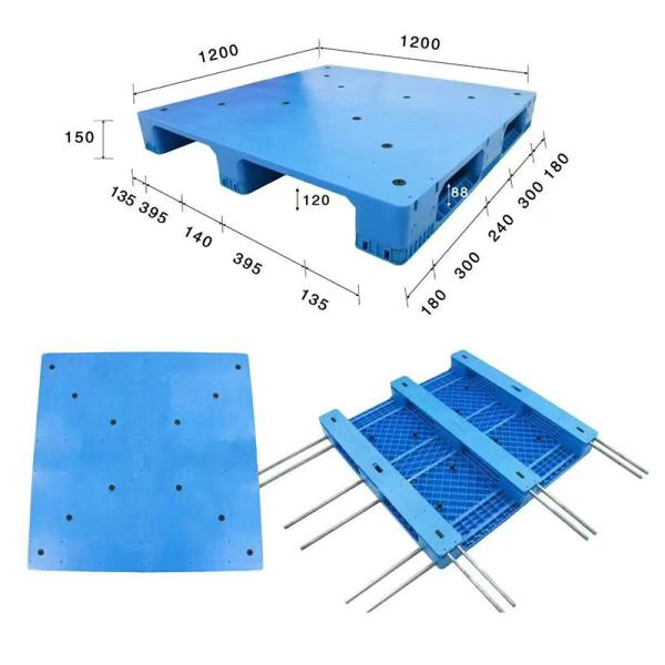 Heavy Duty Plastic Pallet With 3 Runners And Open Deck