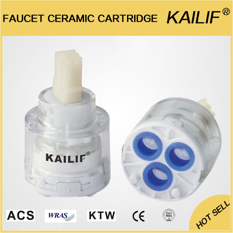 China Hot And Cold Water Ceramic Faucet Valve Cartridge 40mm on sale