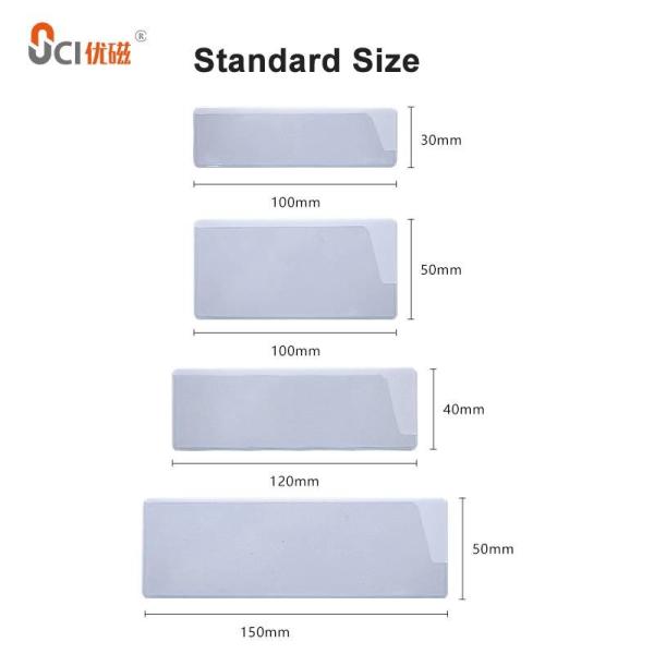 Plastic Adhesive Label Holders For Binders 150*50mm 100*30mm