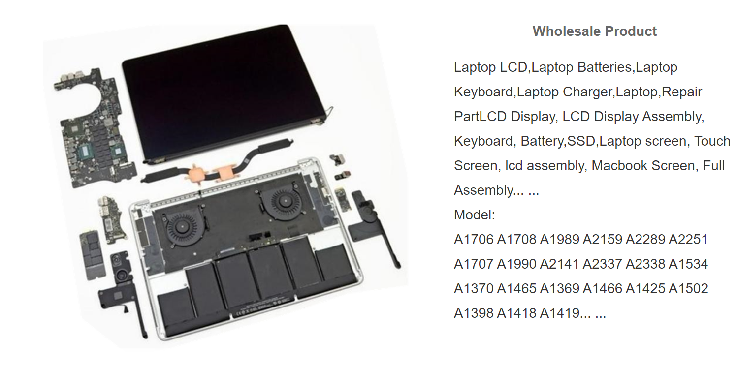 Original 13.3 15.4 16 Inch Macbook Pro Retina LCD Screen A1502 A1398 A1466