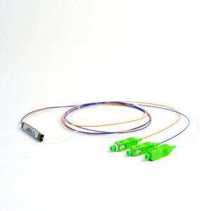 Buy cheap LC APC Fiber Optic Coupler Splitter PLC Low Insertion Loss 1*4 Steel Tube Type product