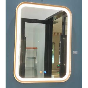 Square LED Bathroom Mirror Light Time Temperature Function