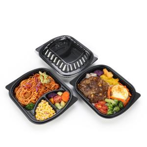 Buy cheap Meal Prep 2 Compartment Microwavable Plastic Take Away Box With Lid product