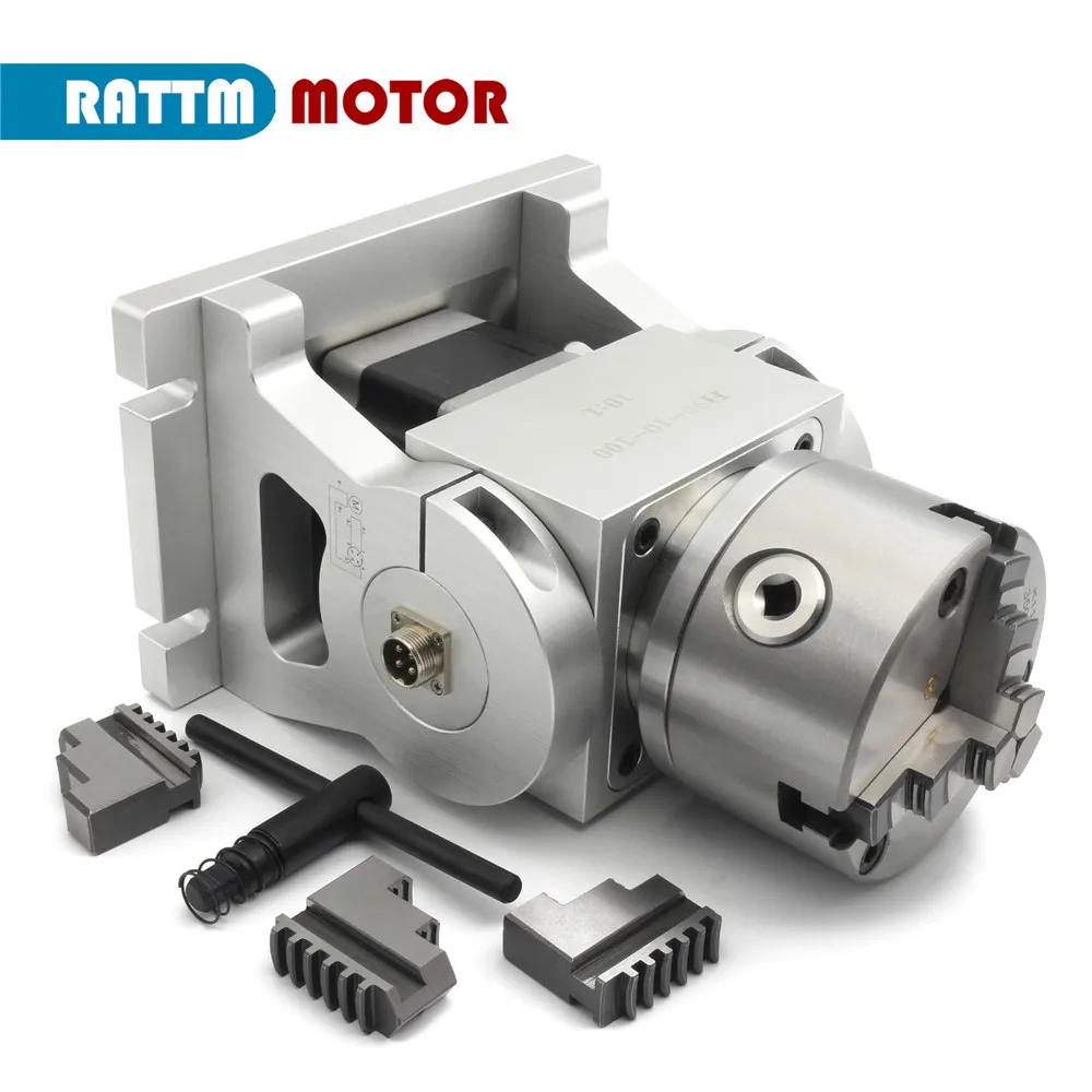 Laser Marking CNC Rotary Indexing Dividing Head With Nema 34 Stepper Motor