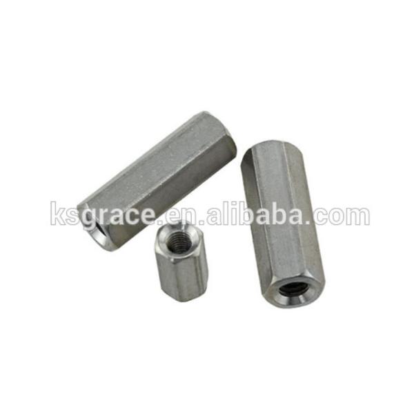Stainless Steel 304 316 Long Connector Thread Nut DIN6334 Hex Coupling Nut