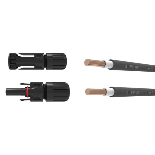 Black And Red Solar Panel Extension Cable PV Extension Cable MC4 Connector