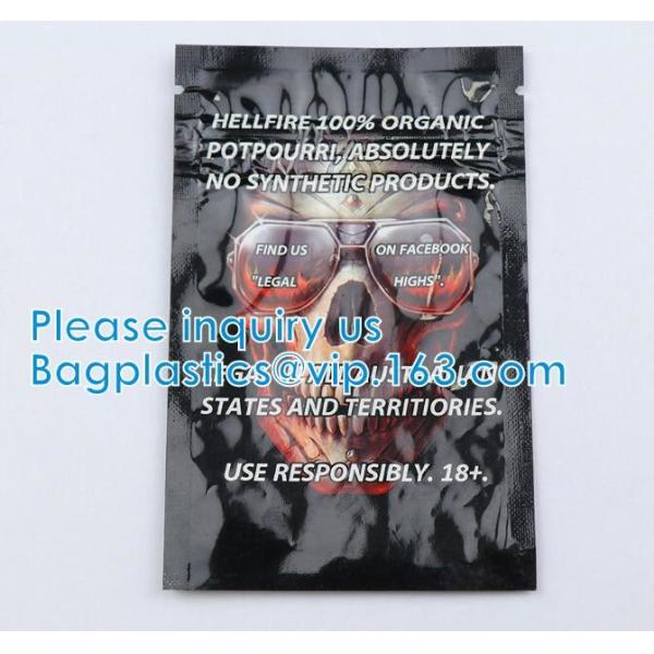 Herbal Cigarettes Cigars Ziplockk Bags Tobacco Pouch Resealable Hookah Tobacco Shisha Packaging Bags With Zipper