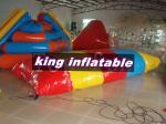 Buy cheap Red / Yellow / Blue 0.9mm PVC Inflatable Water Toys / Saturn Slide With Blob Ball product
