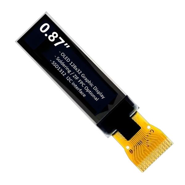 0.87 Inch 128x32 Small OLED Display IIC Interface White Text