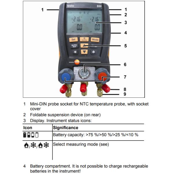 Electronic Refrigerant Temperature Tester Digital Manifold Kit With Bluetooth Support