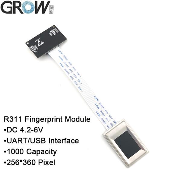 Grow R311 Big Size Sensor Area Capacitive Fingerprint Sensor Module Scanner for Arduino