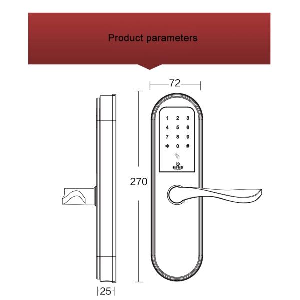 Office Narrow Stile Smart Lock , Home Apartment Electronic Passcode Door Lock