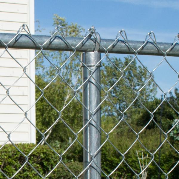 9 Gauge 2 Inch Chain Link Fence With Fittings Green Color