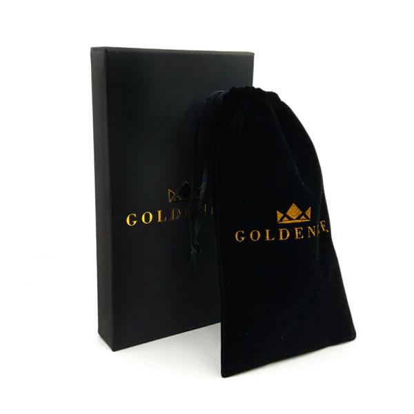 Custom Order Accepted Gold Stamping Hot Foil Drawstring Velvet Jewelry Pouch