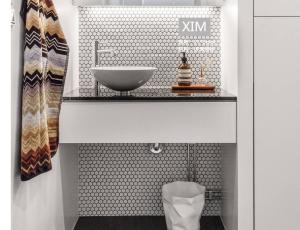 Buy cheap Glass Hexagon Mosaic Tile 305.5x265mm Frosted Matte Surface product