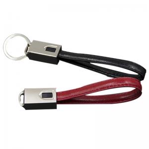 China Android Length 13cm USB 2.0 Charging Cable PU Leather Keychain on sale