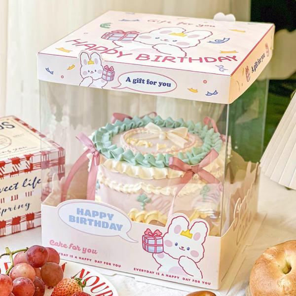 Customizable Large Cake Boxes with Matt Lamination and Offset Printing Packaging