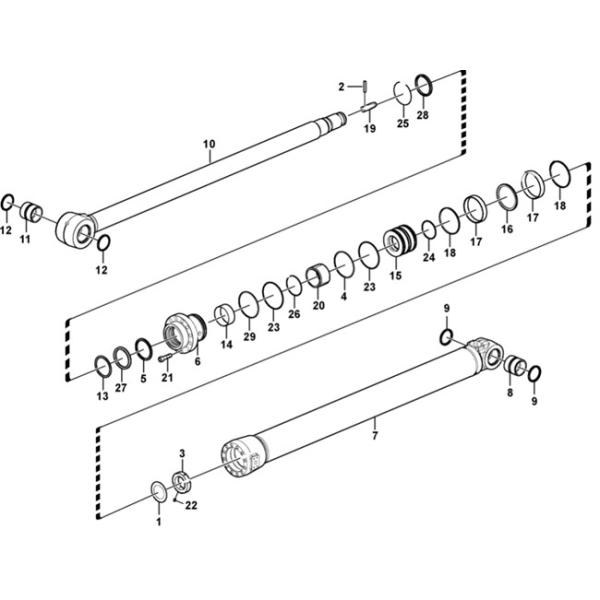 EC210BLC Excavator Seal Kit Hydraulic Cylinder Arm Seal Kit 14589131 14515052