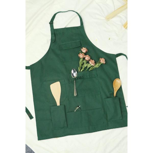 Two-Piece Kitchen Cooking Apron , 8 Oz Cotton Canvas Restaurant Waiter Apron For Work