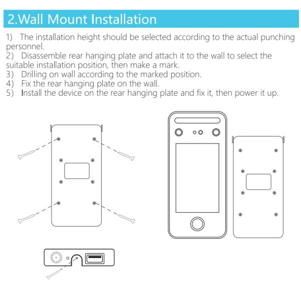 Time Recording Face Biometric Attendance Machine Infrared Camera Live Face Detection