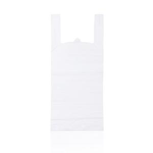 China HDPE 1/6'' Plastic Disposable Bag White T Shirt Bag on sale