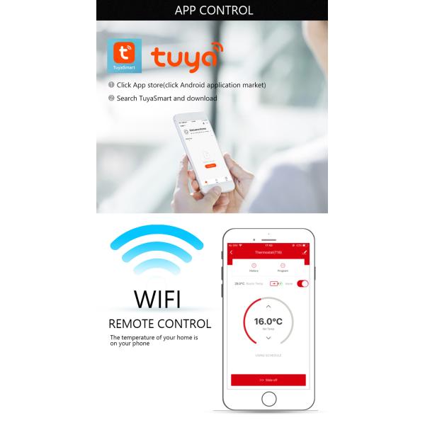 868MHz Tuya WiFi Smart Thermostat MQTT Gas Boiler Wireless Thermostat
