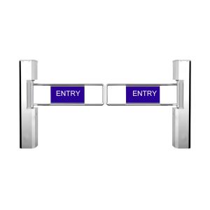 China DC24V Brushless Motorized SS Swing Barrier Gate Acrylic Outdoor on sale
