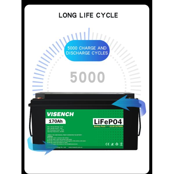 Visench Solar System Lifepo4 Battery Pack Lithium Ion Lifepo4 12V 170AH Lithium Ion Batteries