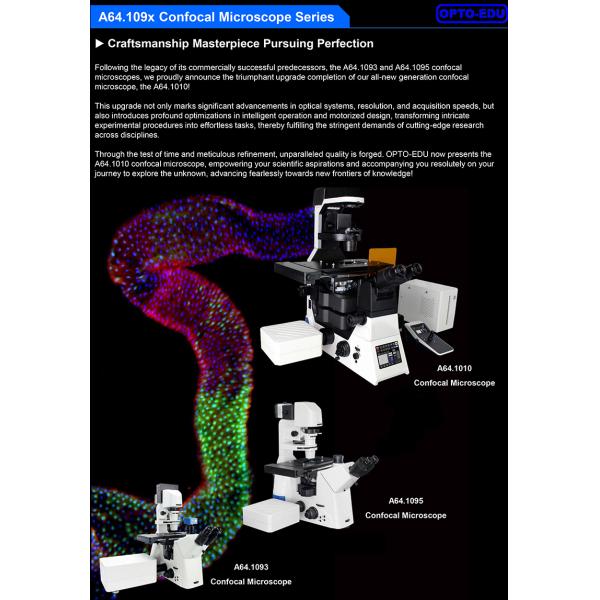 OPTO EDU A64.1010 Full Auto APO Laser Confocal Microscope with Motorized Z Axis and High Speed Hardware Control