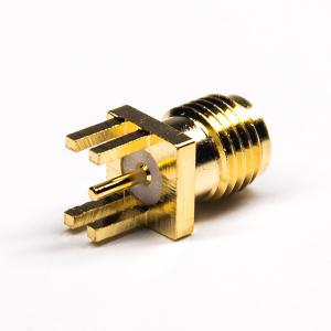 China 50Ω Gold Plating SMA RF Coaxial Connector Dip Type Coaxial Pcb Connector on sale