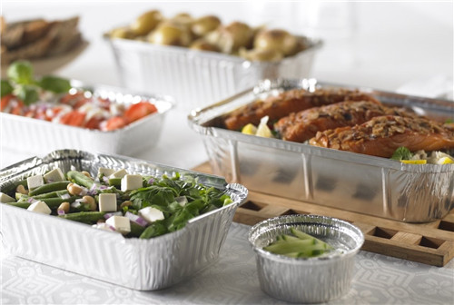 Medium Rectangular Foil Containers 750ml Shallow Aluminum Foil Pans