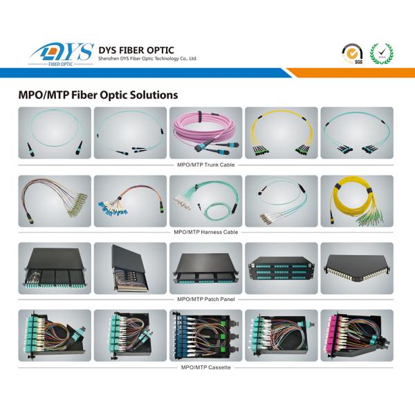 OM3 Breakout LC QSFP Fiber Optic Cable Assemblies 24 Core