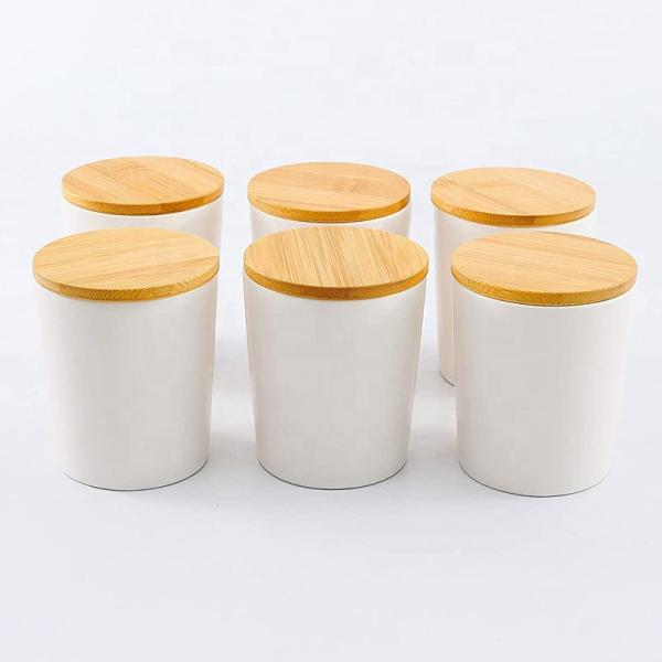 Luxury Ceramic Pottery Candle Vessels Empty Engraved Eco Friendly