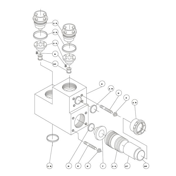Oilwell A1700PT Mud Pump Fluid End Module and Accessories