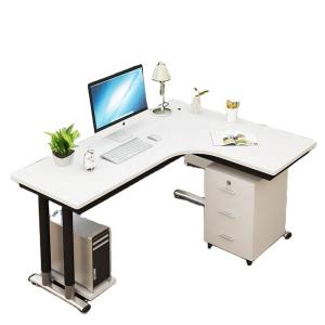Buy cheap Wooden L Shape Office Workstation Desk With Lifting Function product