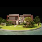 1:50 Scale Realistic Villa Model with Illumination