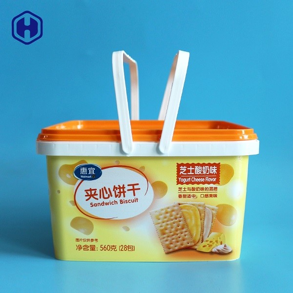 3.2L Two Handle IML Tubs Stackable Buckets With Lid Inside Wide 110MM