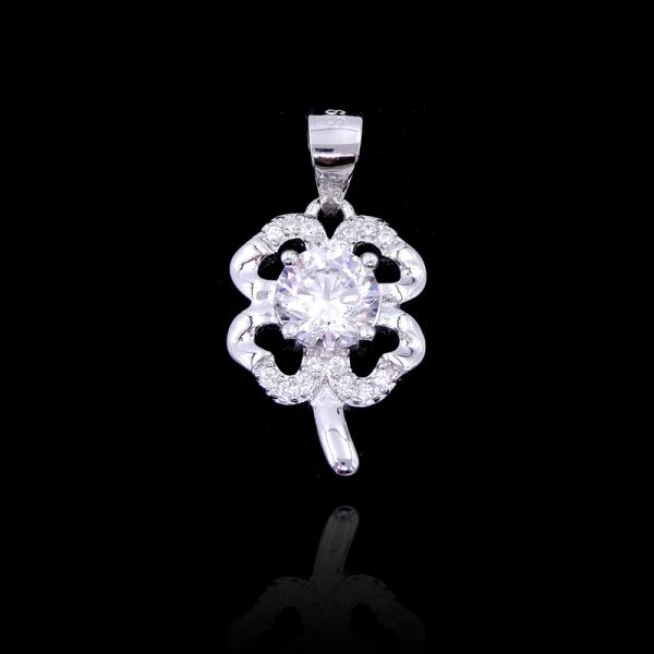 Cute Seafish Sea Star Smile Face 925 Silver pendant With Zircon For Girls
