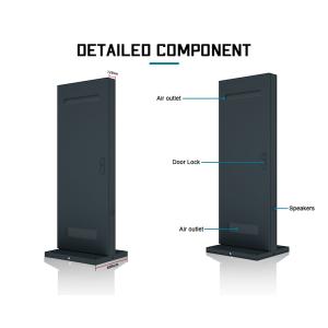 Floor Standing Vertical Mobile Capacitive Infrared Touch Screen Advertise