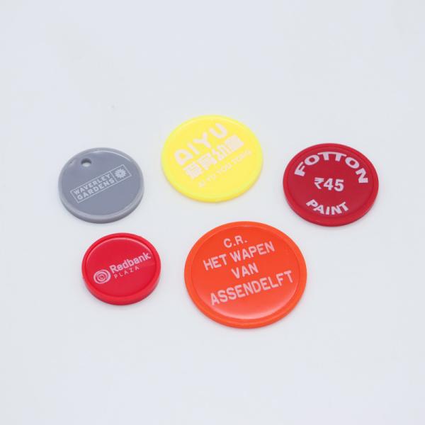 Logo Custom Color Printed Plastic Trolly Coins Plastic Game Coins Tokens