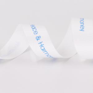 Custom Printed Gift Packaging Ribbon , Double Faced Silk Satin Ribbon