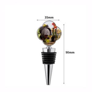 Multiple Shapes Sublimation Wine Bottle Stopper With Aluminum Insert Personalize