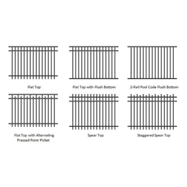 Powder coated tubular steel fence